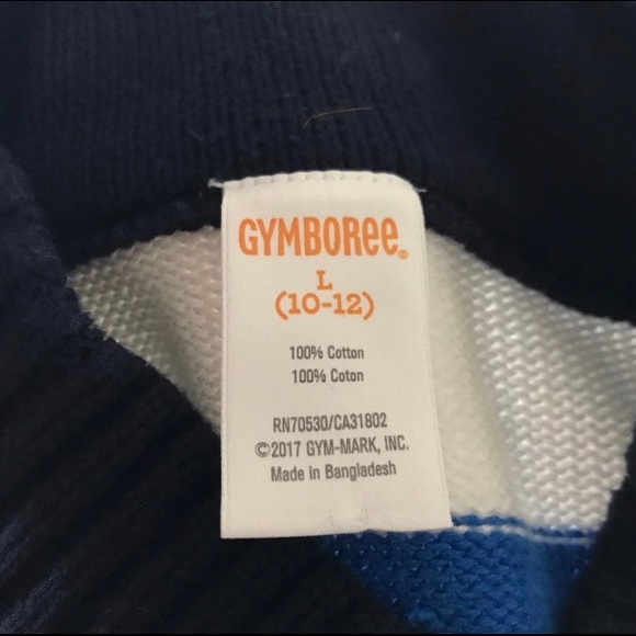 Boy’s High Neck Striped Sweater 10-12 - Picture 5 of 5